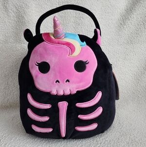 New original exclusive Squishmallows Sketlana the Skeleton Halloween Treat Pail